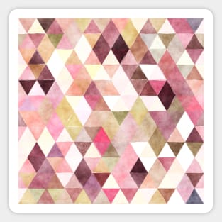 Boho Geometric Triangles Pattern Pastel Watercolor Sticker